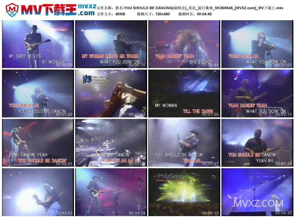 佚名-YOU SHOULD BE DANCING(演唱会)_英语_流行歌曲_MC805645